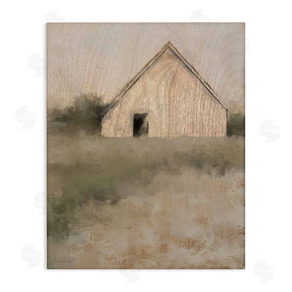 stupell industries Kamdon Kreations | Rustic Country Cottage Triangle Roof Distressed Landscape Painting Wall Art