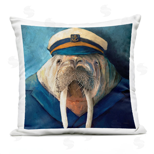 Stupell Industries Kamdon Kreations | Sailor Captain Walrus Printed Throw Pillow