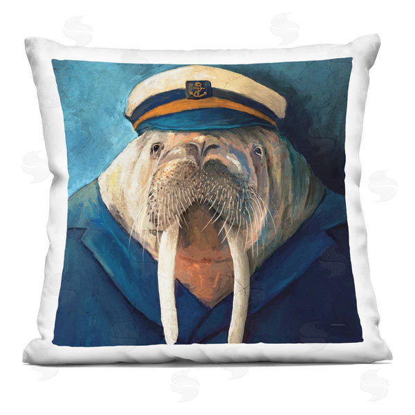 stupell industries Kamdon Kreations | Sailor Captain Walrus Printed Throw Pillow