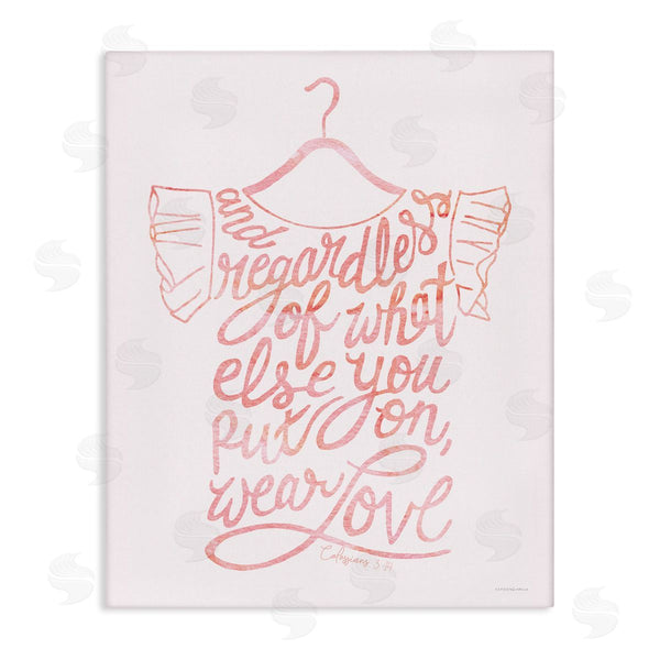 stupell industries Kamdon Kreations | Wear Love Fashion Calligraphy Religious Inspirational Quote Wall Art