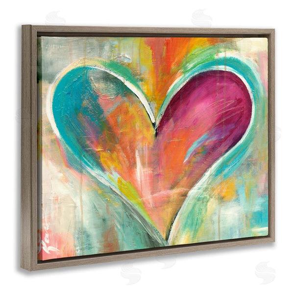 Stupell Industries Kami Lerner | Abstract Textural Heart Painting