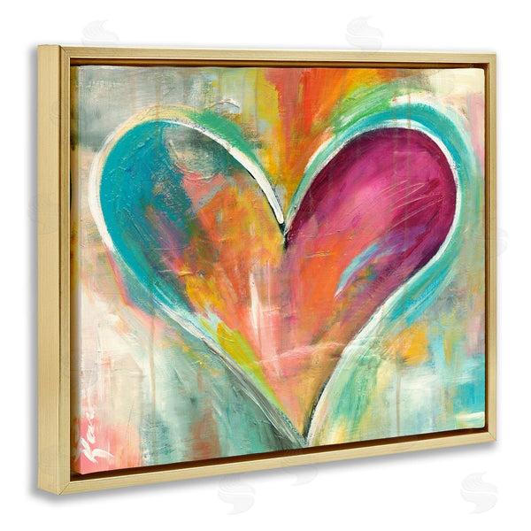 Stupell Industries Kami Lerner | Abstract Textural Heart Painting