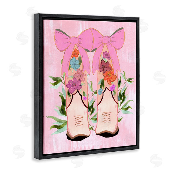 Stupell Industries Kara Keller Designs | Boots & Bows Cowgirl Design