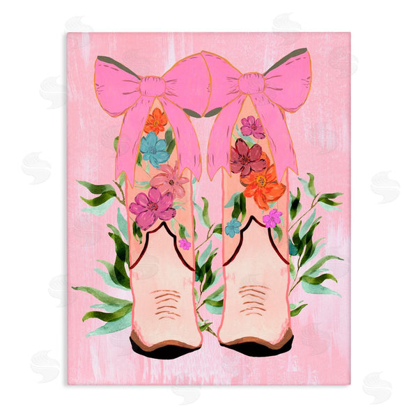 stupell industries Kara Keller Designs | Boots & Bows Cowgirl Design