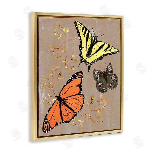 Stupell Industries Kara Keller Designs | Butterfly Collage With Herbs