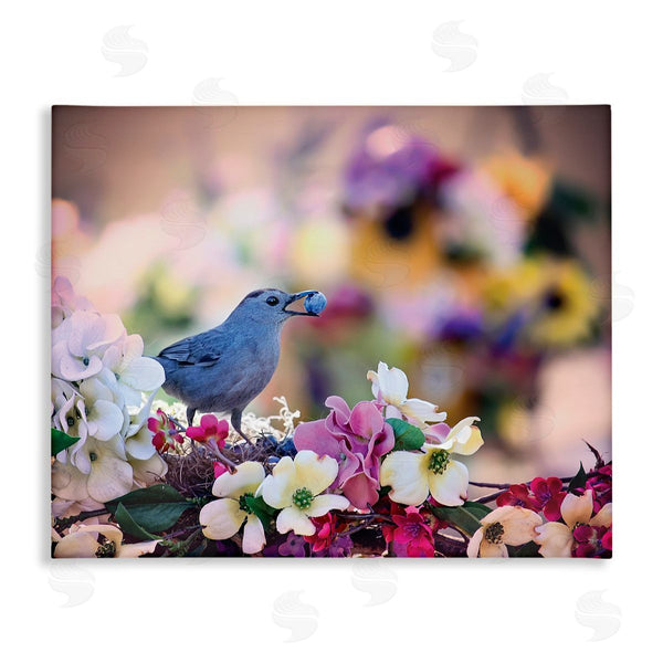 stupell industries Karen Burke | Bird with Spring Flowers Wall Art