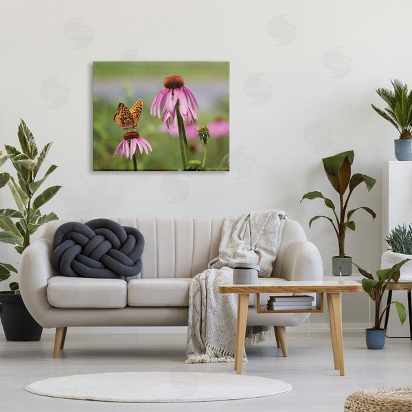 Stupell Industries Karen Burke | Butterfly On Purple Flower Wall Art
