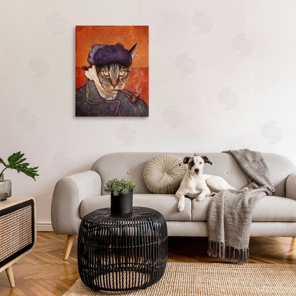 Stupell Industries Karen Burke | Classic Cat Self Portrait Wall Art
