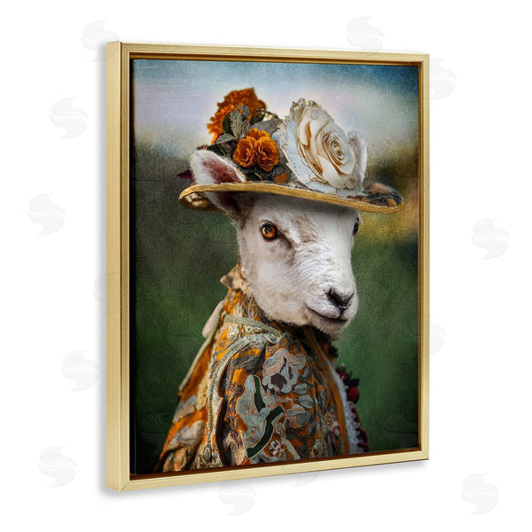 Stupell Industries Karen Burke | Fashionable Sheep Portrait