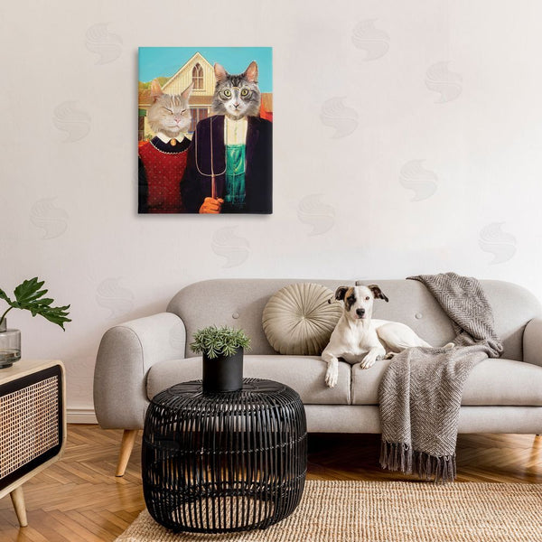 Stupell Industries Karen Burke | Funny Classic Cat Painting Wall Art
