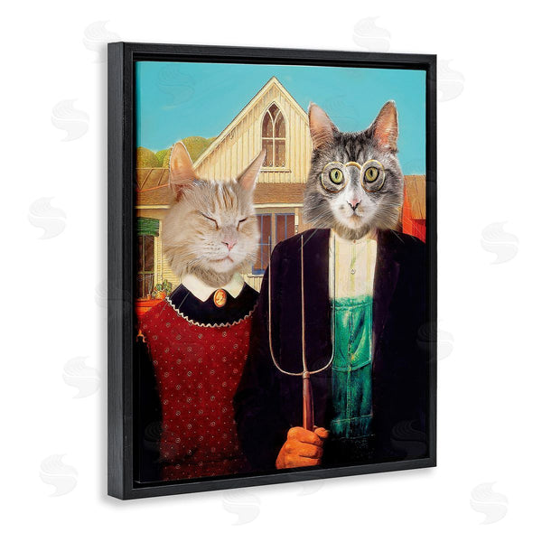 Stupell Industries Karen Burke | Funny Classic Cat Painting Wall Art