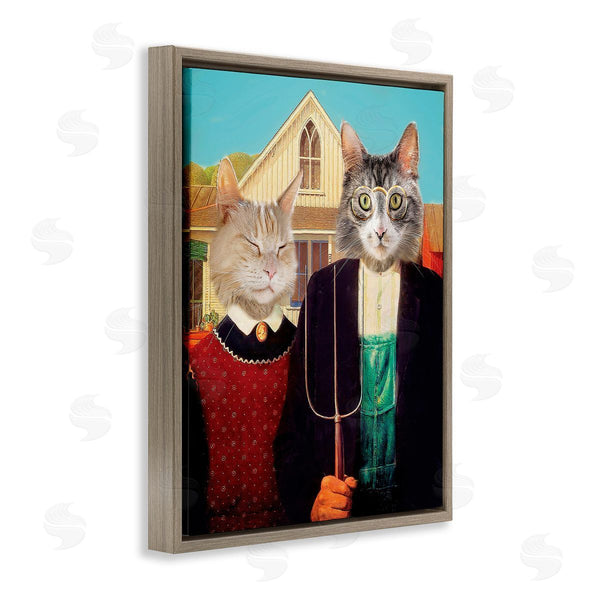 Stupell Industries Karen Burke | Funny Classic Cat Painting Wall Art