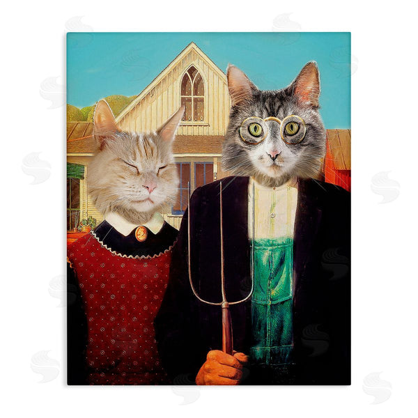 stupell industries Karen Burke | Funny Classic Cat Painting Wall Art