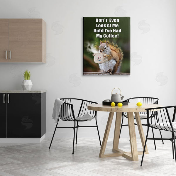 Stupell Industries Karen Burke | Funny Squirrel Coffee Phrase Wall Art
