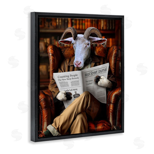Stupell Industries Karen Burke | Goat In Vintage Library