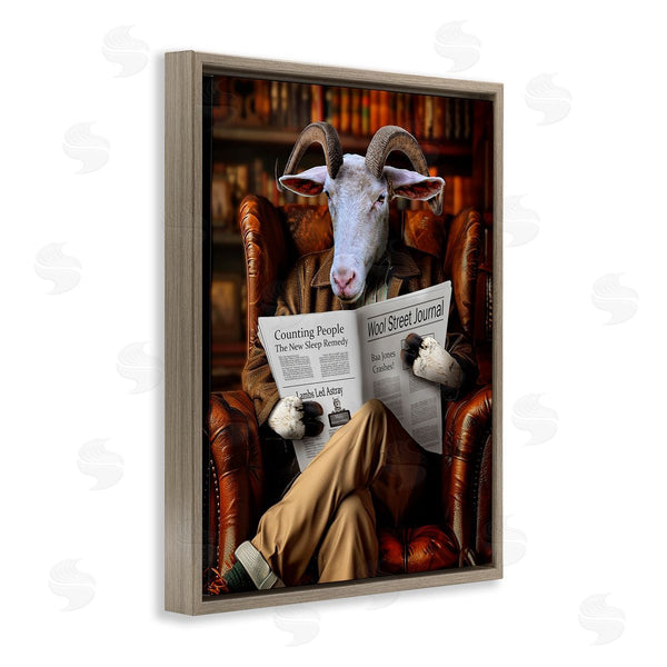 Stupell Industries Karen Burke | Goat In Vintage Library