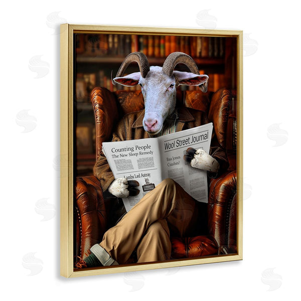 Stupell Industries Karen Burke | Goat In Vintage Library