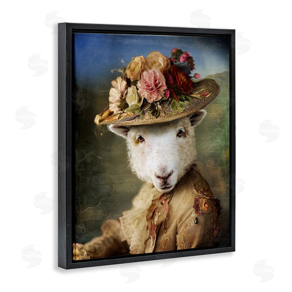 Stupell Industries Karen Burke | Lamb With Floral Hat
