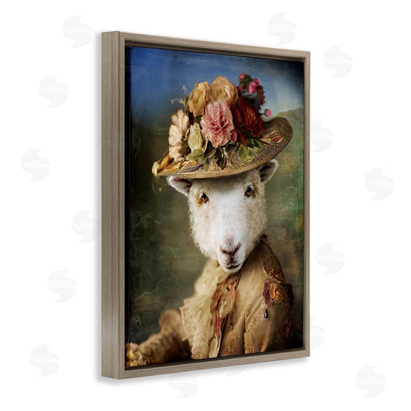 Stupell Industries Karen Burke | Lamb With Floral Hat