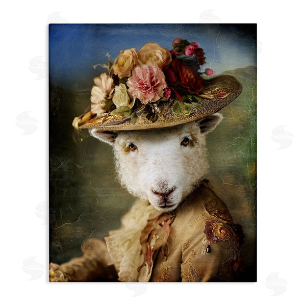 stupell industries Karen Burke | Lamb with Floral Hat