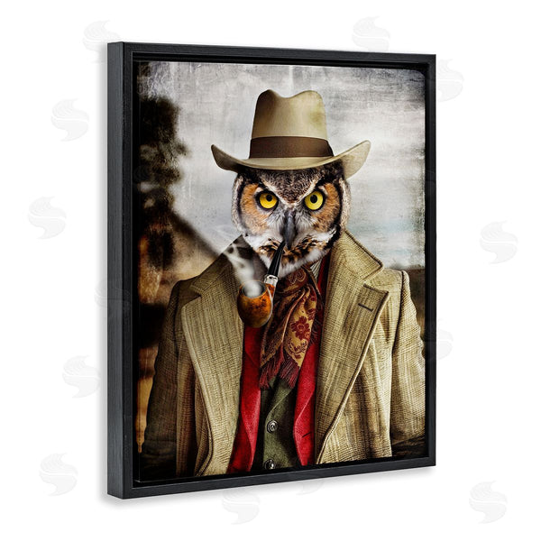 Stupell Industries Karen Burke | Owl With Classic Pipe