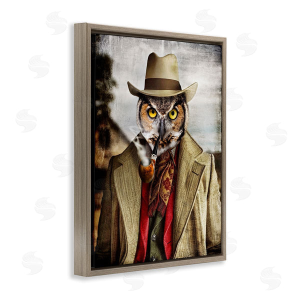Stupell Industries Karen Burke | Owl With Classic Pipe