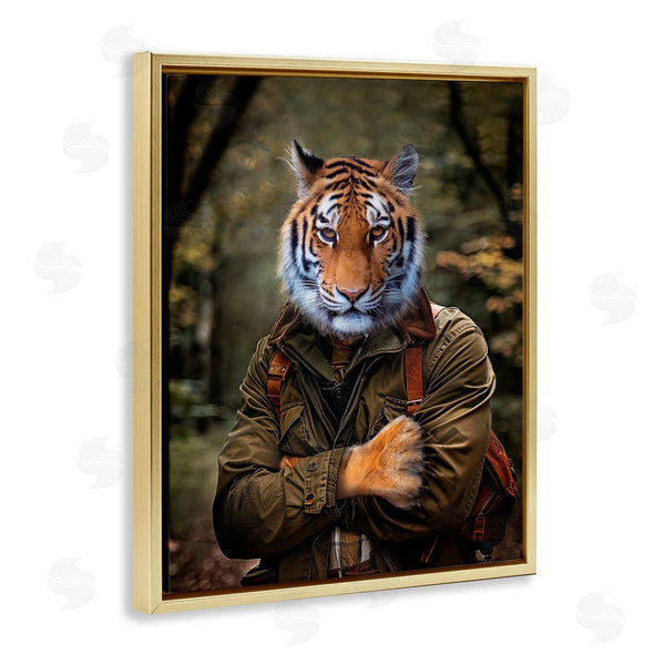 Stupell Industries Karen Burke | Tiger In Hiking Attire