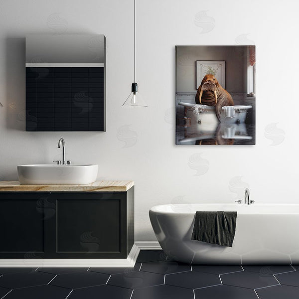 Stupell Industries Karen Burke | Walrus In Bathtub Wall Art