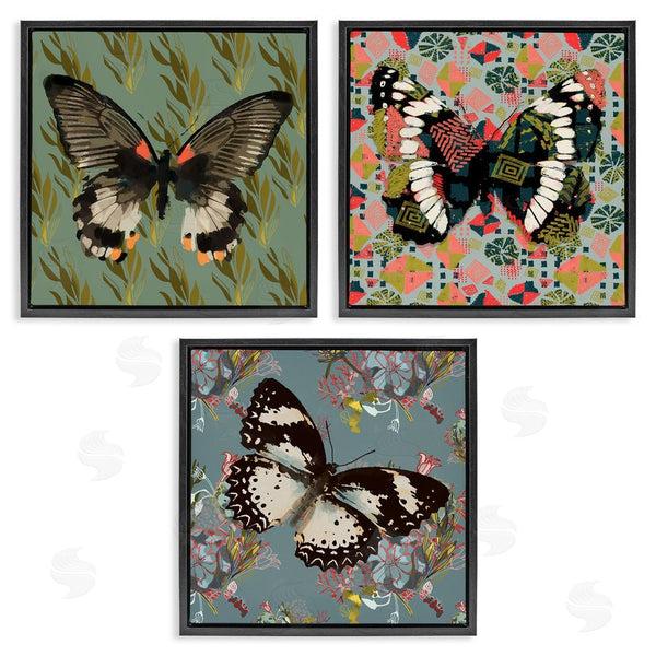 Stupell Industries Karen Dreyfus | Butterflies On Pink Blue Gold Patterns Wall Art