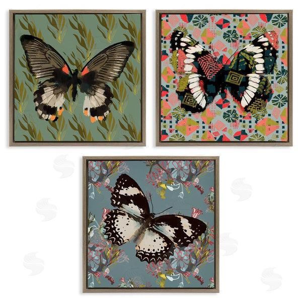 Stupell Industries Karen Dreyfus | Butterflies On Pink Blue Gold Patterns Wall Art