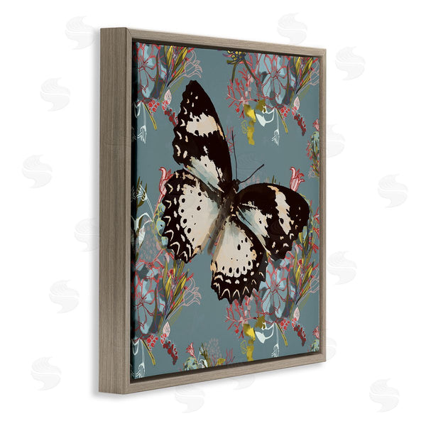 Stupell Industries Karen Dreyfus | Butterfly On Blue Pink Pattern