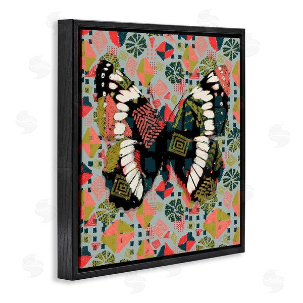 Stupell Industries Karen Dreyfus | Butterfly On Pink Blue Pattern
