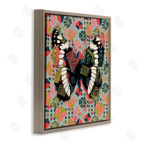 Stupell Industries Karen Dreyfus | Butterfly On Pink Blue Pattern