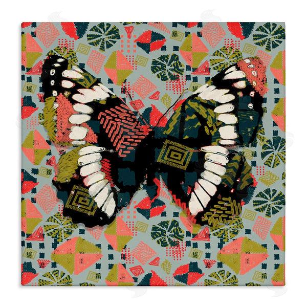 stupell industries Karen Dreyfus | Butterfly On Pink Blue Pattern