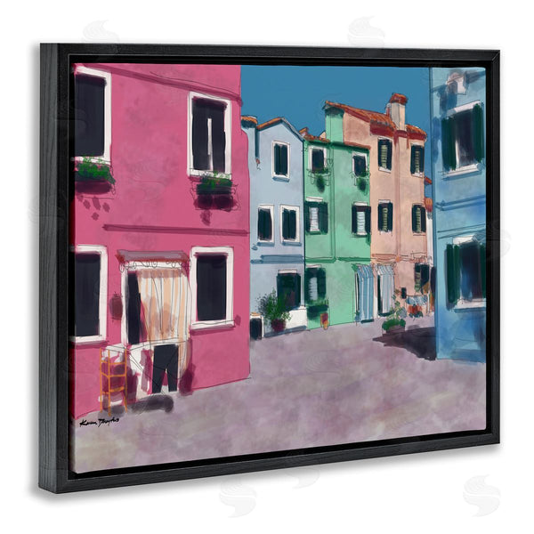 Stupell Industries Karen Dreyfus | Colorful Town Landscape Painting
