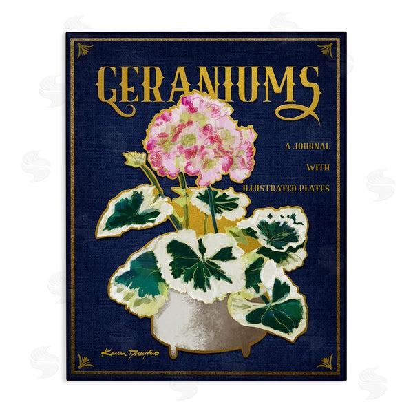 stupell industries Karen Dreyfus | Geraniums Blue Gold Flower