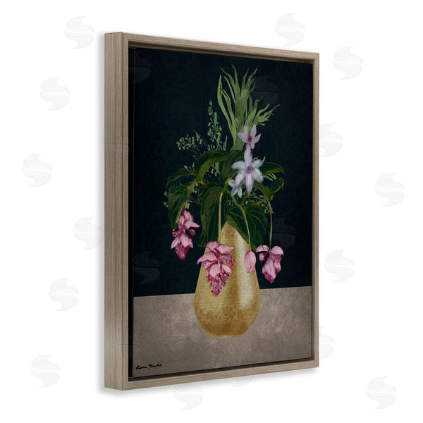 Stupell Industries Karen Dreyfus | Gold Vase Pink Flower Drawing