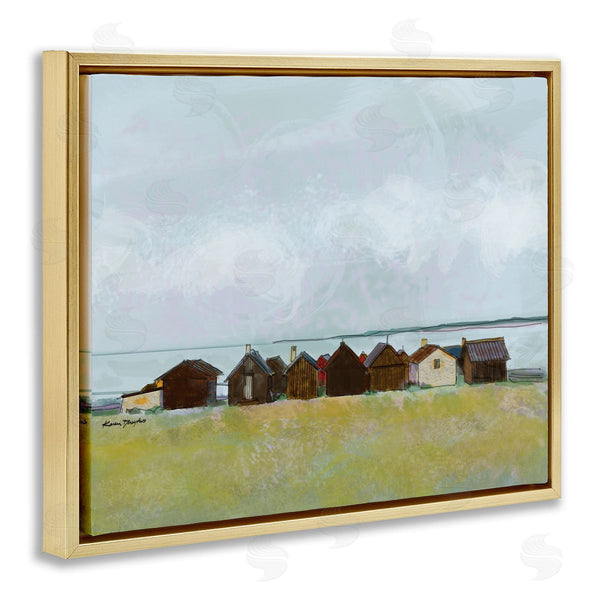 Stupell Industries Karen Dreyfus | Lakeside Town Landscape Drawing