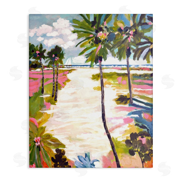 stupell industries Karen Fields | Bright Sunlit Palm Trees
