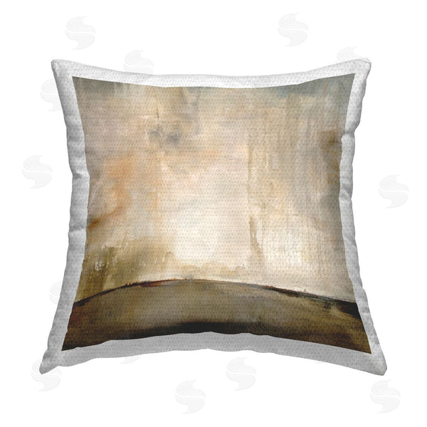 Stupell Industries Karen Hale | Abstract Brushed Rustic Printed Throw Pillow