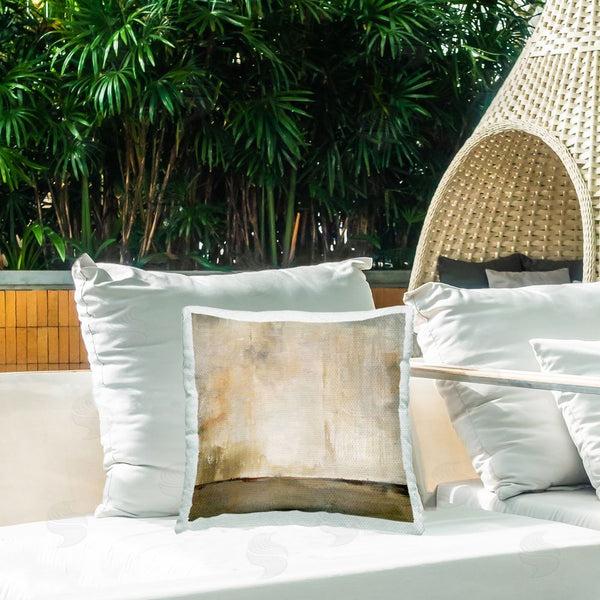Stupell Industries Karen Hale | Abstract Brushed Rustic Printed Throw Pillow