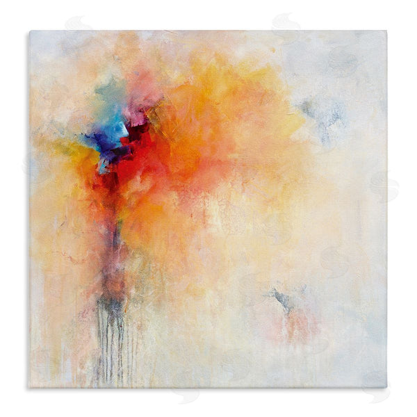 stupell industries Karen Hale | Abstract Paint Burst Expressive Orange Red Blue Wall Art