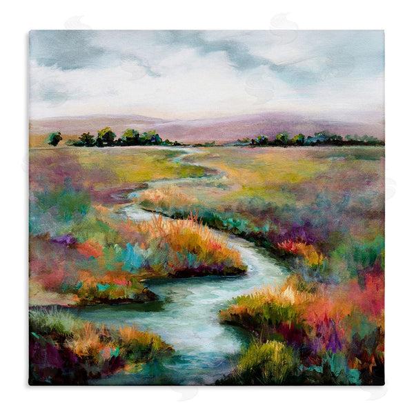 stupell industries Karen Hale | Vivid River Flowing Rural Vegetation Wall Art