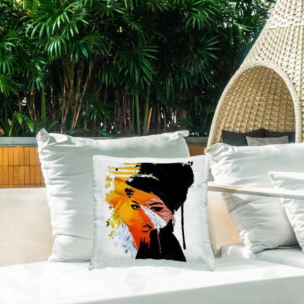 Stupell Industries Karen Smith | Abstract Star Pattern Woman Printed Throw Pillow