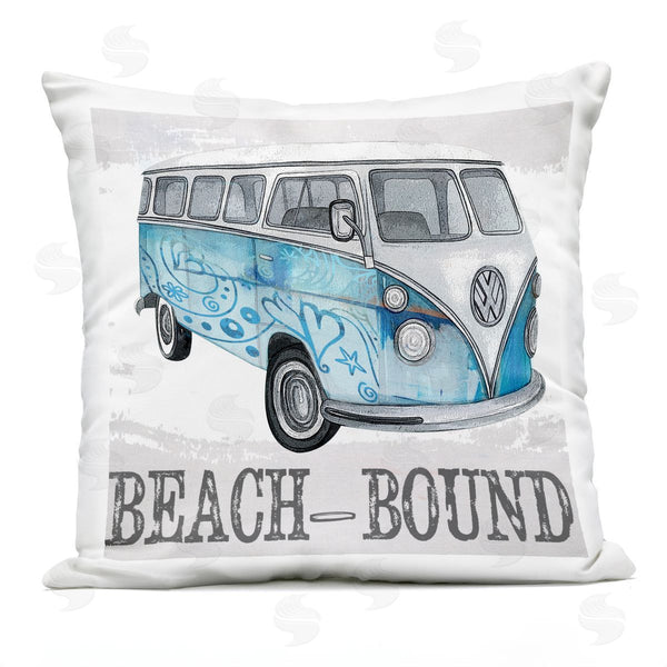 Stupell Industries Karen Smith | Beach Bound Vacation Retro Bus Printed Throw Pillow
