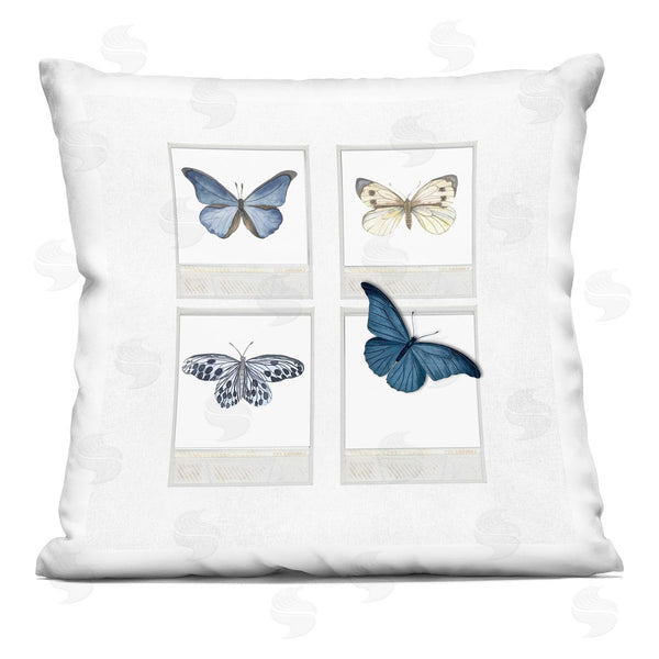 stupell industries Karen Smith | Blue Butterflies Vintage Film Printed Throw Pillow