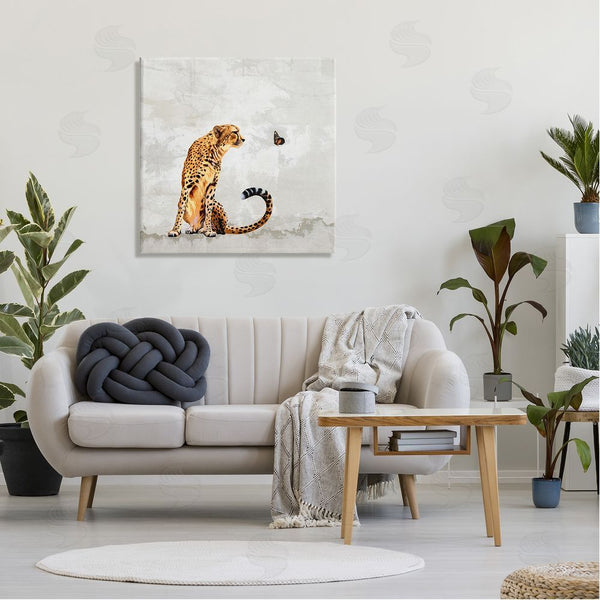 Stupell Industries Karen Smith | Cheetah & Butterfly Abstract Nature Wall Art