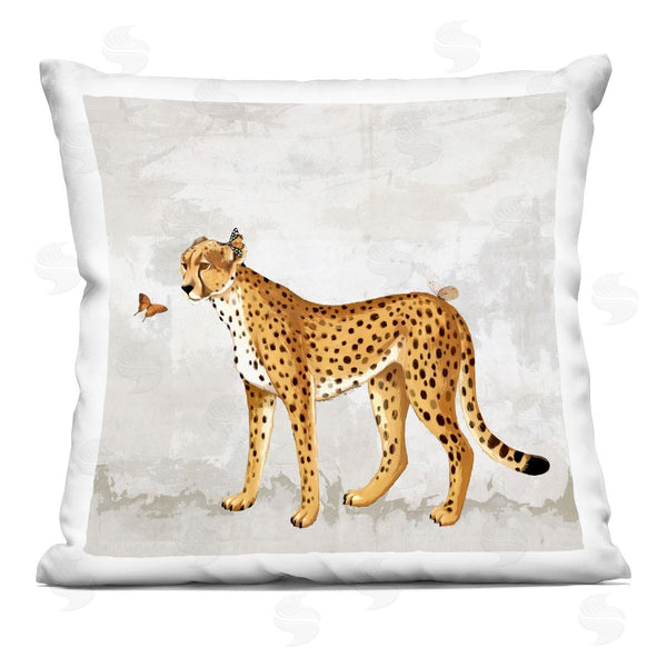 stupell industries Karen Smith | Cheetah Butterfly Animal Friends Printed Throw Pillow