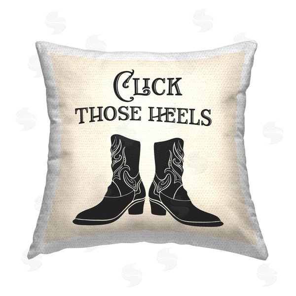 Stupell Industries Karen Smith | Click Those Heels Cowgirl Printed Throw Pillow