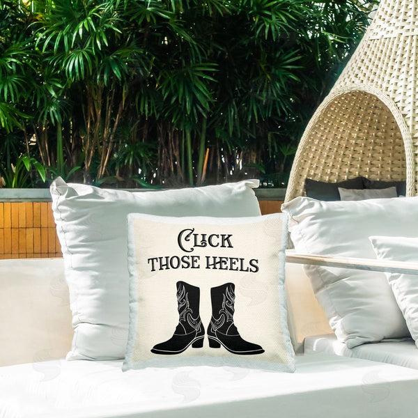 Stupell Industries Karen Smith | Click Those Heels Cowgirl Printed Throw Pillow